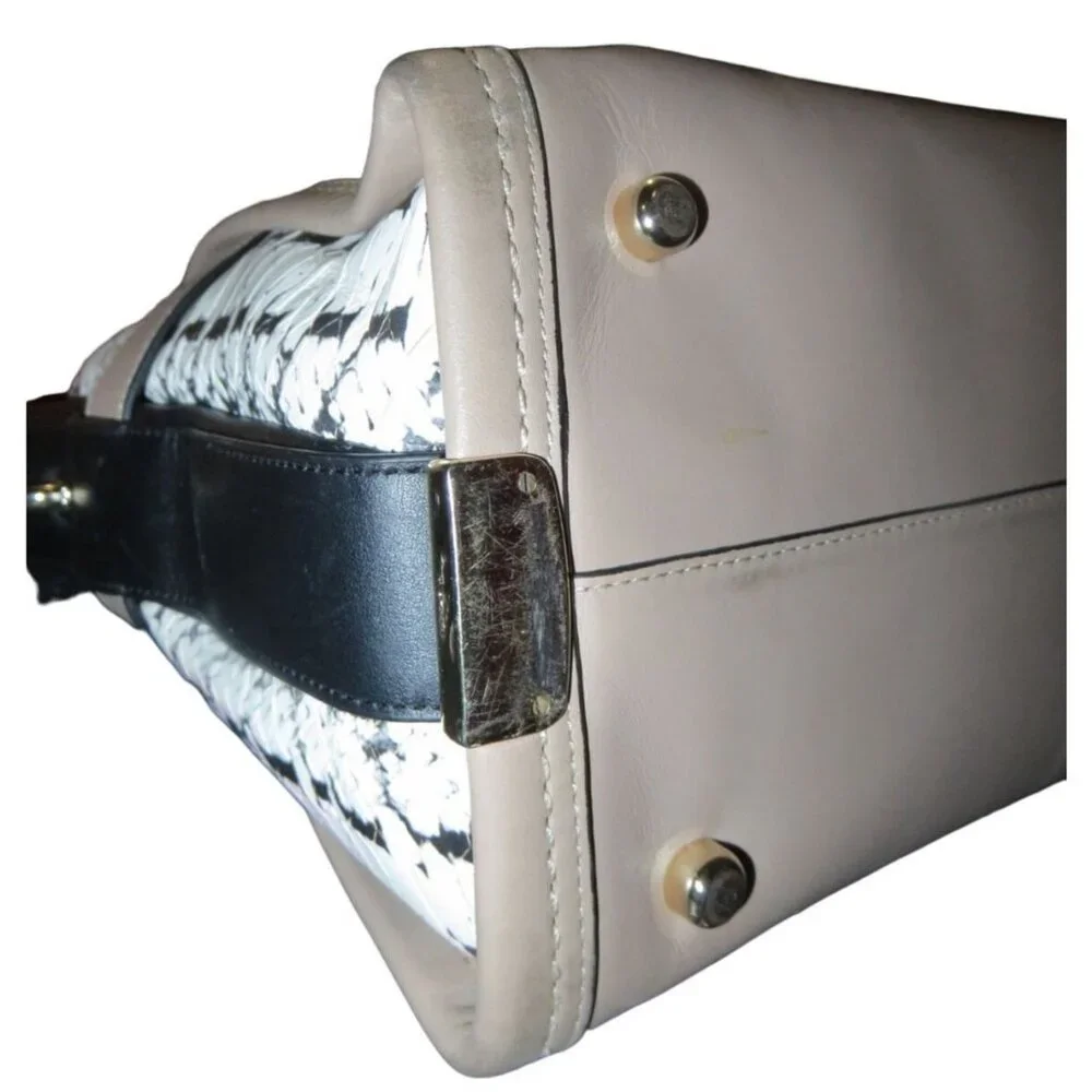 Coach 2015 Swagger 36496 In Colorblock Exotic Embossed Calf Leather Satchel - Picture 11 of 12